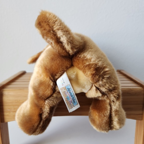 Vintage 2000 Toys R Us Animal Alley Laying Brown Darby Puppy Dog Large Plush 16" - Picture 3 of 11